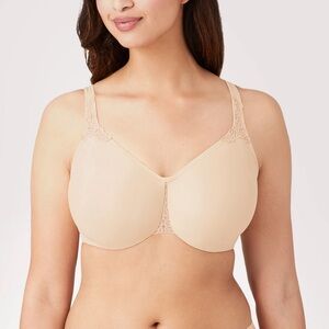 Wacoal Bodysuede Ultra Full Figure Seamless Underwire Tan Bra 85814 - Size 38DDD